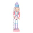 thumbnail image 2 of Wooden Nutcracker Desktop Decoration Scene Layout Accessories Painted Decorative Traditional Christmas Doll Nutcracker Crafts pink 25cm, 2 of 8