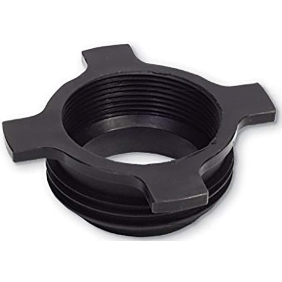 Convertidor De Tapón De Tambor Groz | Adaptador De Rosca Hembra Fina De 2 Pulgadas A 2 Roscas Gruesas Macho | (44386) Negro