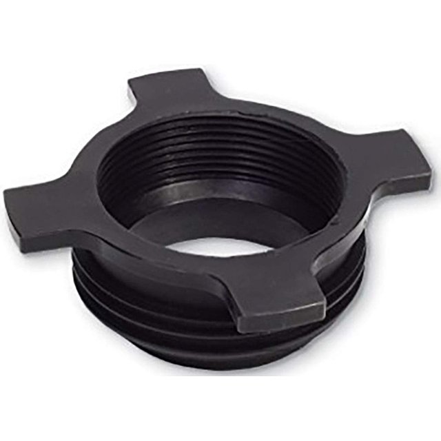 Convertidor De Tapón De Tambor Groz | Adaptador De Rosca Hembra Fina De 2 Pulgadas A 2 Roscas Gruesas Macho | (44386) Negro