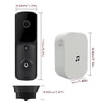 thumbnail image 1 of Timbre de video Wifi Intercomunicador bidireccional Resolución 1080P Anillo de puerta inalámbrico Sensor PIR Timbre inteligente Sweethay HA8026-00B, 1 of 7