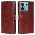 thumbnail image 1 of For Xiaomi Redmi Note 13 4G Shockproof PU Leather Case Geometric Splicing Wallet Phone Stand Cover, 1 of 5