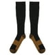 thumbnail image 5 of 6 pares de calcetines de compresión de cobre para mujeres y hombres para correr, color negro XXL, 5 of 7