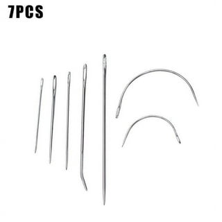 7Pcs Finger Protector Curved Needle Heavy Duty Sewing Needles with