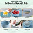 thumbnail image 5 of 12 In 1 Multifunctional Vegetable Cutter Kitchen Mandoline, Vegetable Slicer, Vegetable Cutter Slicer For Slicing(blue), 5 of 5