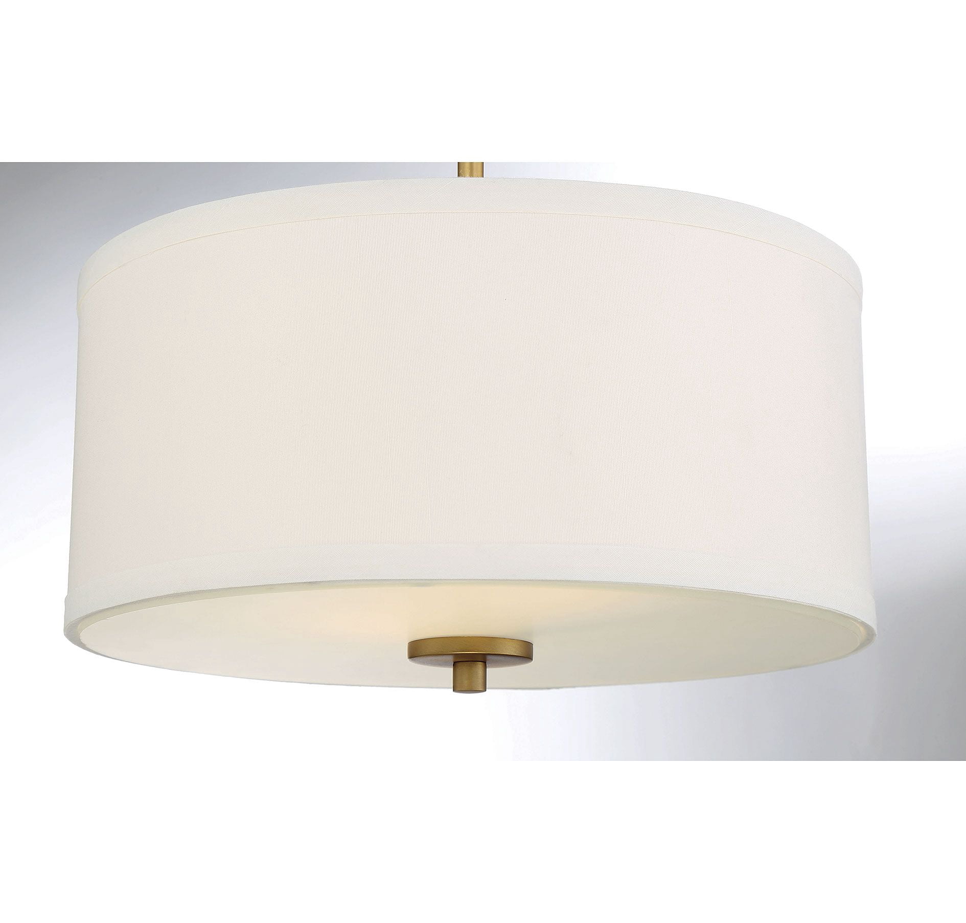 Trade Winds Cassie 2-Light Semi-Flush Mount Ceiling Light in Natural Brass