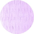 thumbnail image 1 of Ahgly Company Indoor Round Solid Purple Modern Area Rugs, 8' Round, 1 of 4