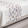 thumbnail image 2 of Sea Life Bed Runner, Repetitive Shells Nautical Sketches Illustration, Decorative Accent Bedding Scarf for Hotels Homes and Guestrooms, Twin, Purple Multicolor, by Ambesonne, 2 of 2