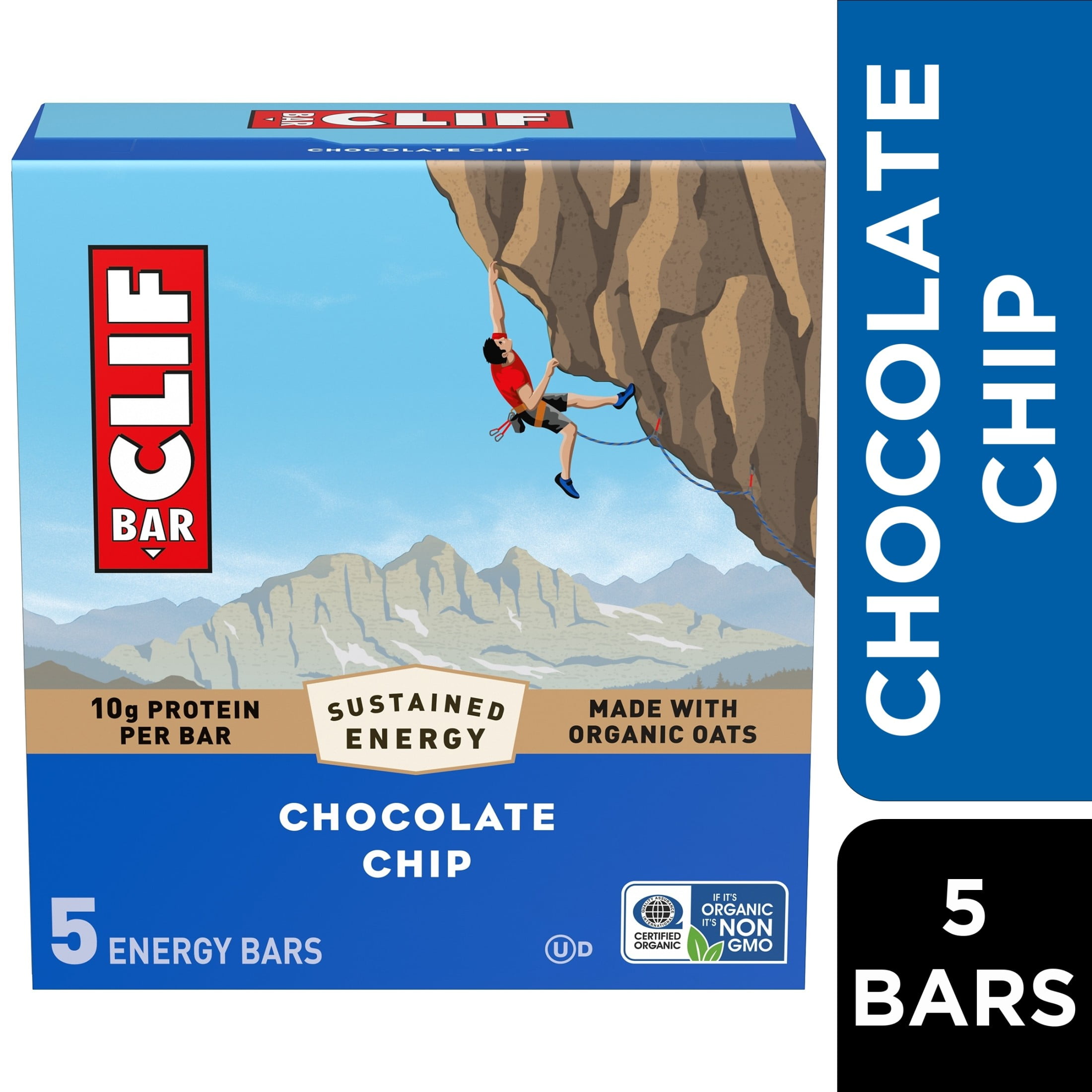 (9 pack) CLIF BAR Energy Protein Bars, Chocolate Chip, 5ct