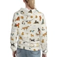 thumbnail image 7 of Lsque Dogs Funny Pets Pattern Casual Women's Hoodie,Hooded Sweatshirt with Kangaroo Pocket,Pullover Hoodie with Eye-catching Drawstrings-Large, 7 of 7