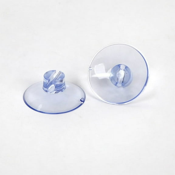 TOPRenddon 2pcs Suction Cup Glass Suction Pads 40mm Clear PVC Plastic Sucker Pads Without Hooks Extra Strong Adhesive Suction Holder for Home Kitchen and Bathroom Window Glass Door
