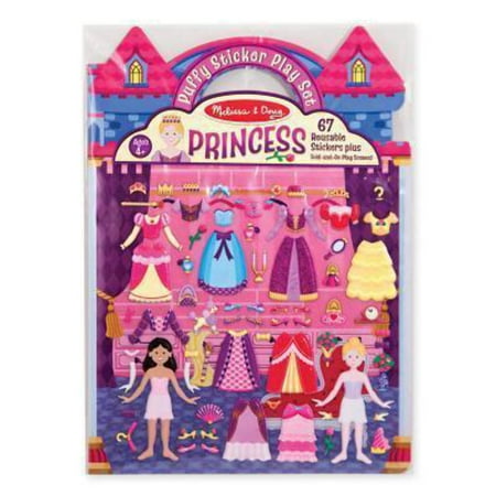 UPC: 0000772091008 | Melissa & Doug Puffy Sticker Set: Princess – 67 Reusable Stickers