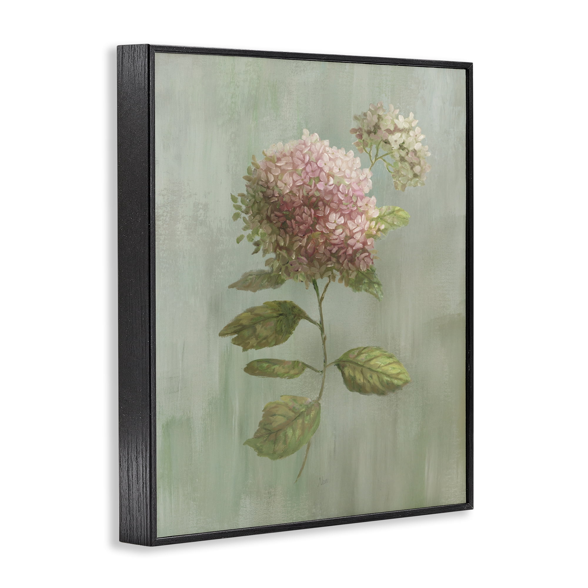 Stupell Industries Vintage Hydrangea Bushel Black Framed Giclee Art, design by Nan