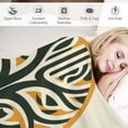 thumbnail image 3 of WERPE  Boho Sun and Leaves Blanket Double Sided Flannel Throw Blanket, Suitable for Adults and Children on The Sofa, Car, Bed Nap Warm Comfortable Blanket White, 3 of 6
