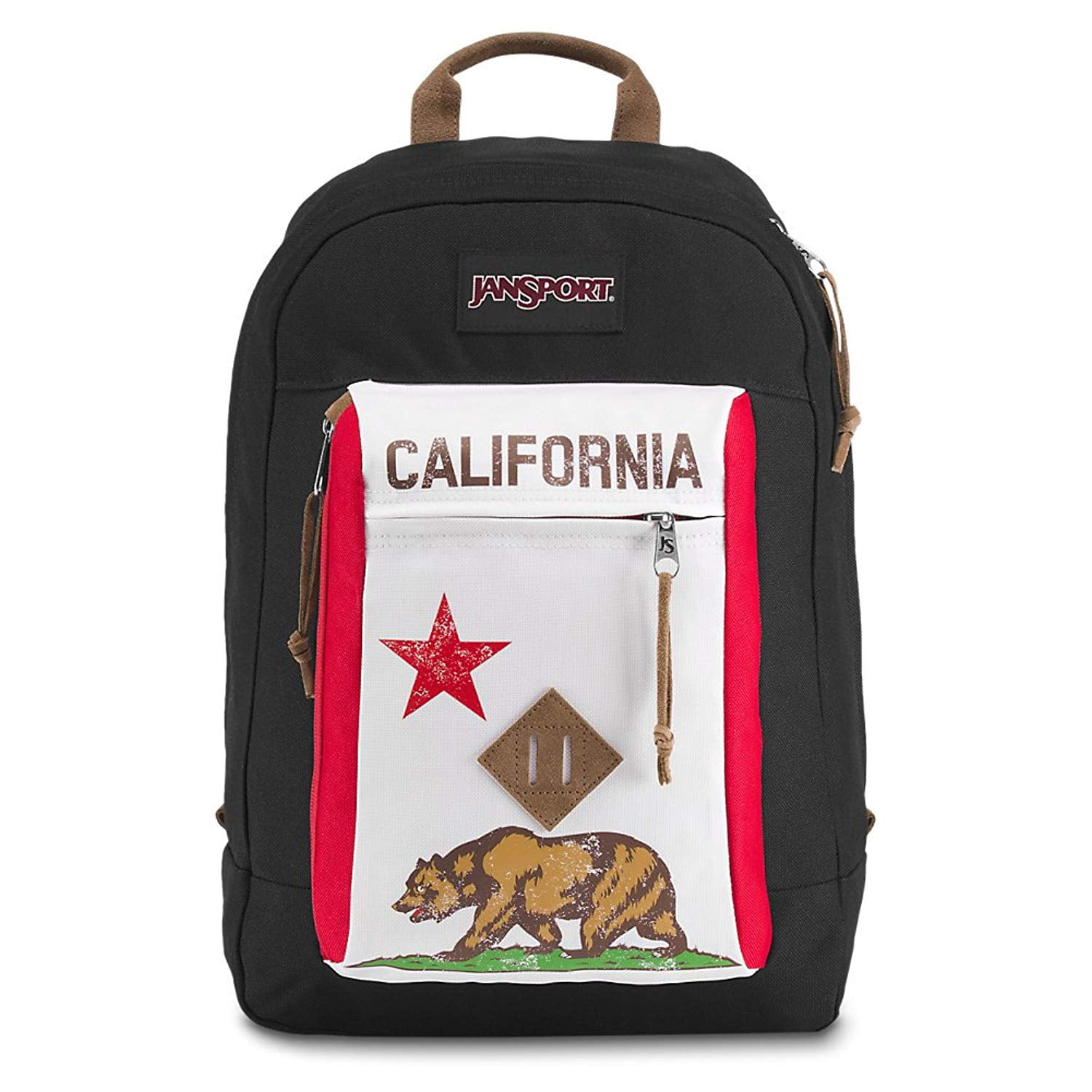 jansport backpack california republic U.C. Berkeley Cal Embroidered Big Student Backpack-Navy Large main zippered compartment with padded 15 laptop sleeve Jansoprt Reilly Backpack - Red