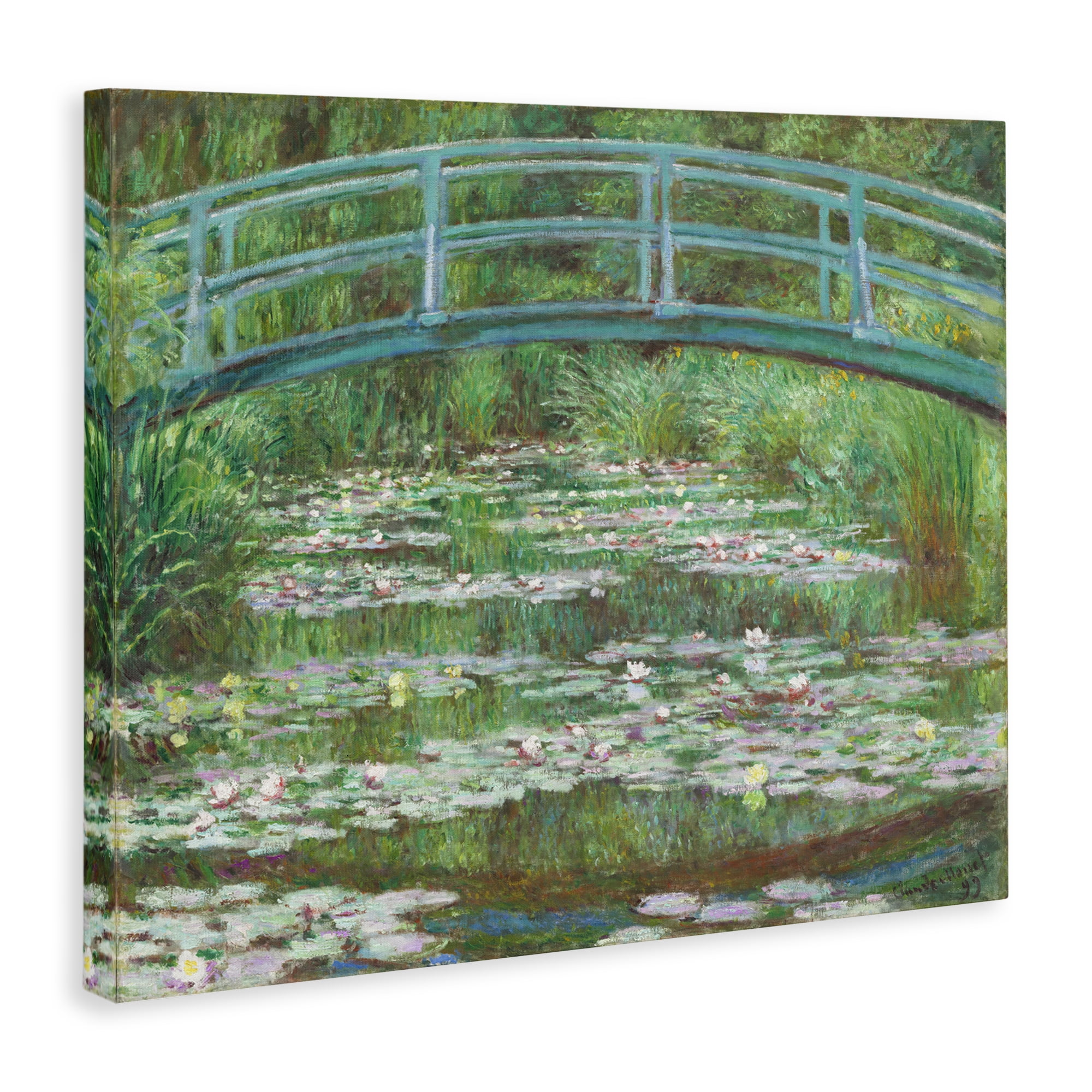 Stupell Industries Classic Monet Japanese Footbridge Landscape & Nature Painting Wrapped Canvas Art Print Wall Art, 20 x 16