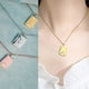 thumbnail image 4 of Collar con colgante de sobre TANGJMXG con carta de amor oro rosa, 4 of 5