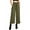 Olive, variant on CEST TOI Womens High Rise Paper-bag Waist Cropped Wide Leg Culotte Pants (S, Black)