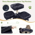 thumbnail image 5 of Globlazer 83'' Multi-Level Large Cat Tree Tower for Indoor Cats with Sisal Scratching Post, Hammock & 2 Condos, Dark Gray, 5 of 7