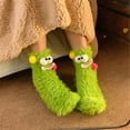 thumbnail image 4 of Milue Plush Warm Winter Fuzzy Socks Cartoon Doll Ankle Crew Socks Home Slippers Socks, 4 of 21