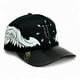 thumbnail image 1 of VAGO WHITE ANGELS Gorra Visera Curva Negra Imitación Piel, 1 of 4