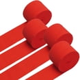 thumbnail image 1 of Serpentinas de papel crepé PIGETALE, 4 rollos, 100 m, color rojo, decoración de fiesta, 1 of 6