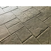 5 Ashlar Concrete Stamp Set. Slate Cement Texture Imprint Stamp Mats SM 3003
