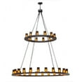 thumbnail image 5 of Meyda Tiffany 190595 Loxley 36 Light 72" Wide Ring Chandelier - Bronze, 5 of 7