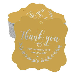200pcs Thank You Tags Decorative Gift Tags Wedding Goodies Tags Party Gift  Tags 