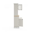 thumbnail image 3 of Pemberly Row Off White Wood Buffet with Natural Wood Top and 2-Door Panel Hutch, 3 of 6