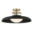 thumbnail image 5 of Gavin 1-Light Ceiling Light in Matte Black with Warm Brass Accents, 5 of 5