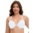 thumbnail image 5 of Unique Bargains Women's Lace Front Closure Push Up Underwire Bras White 38 D, 5 of 6