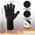 thumbnail image 2 of Guantes de Cocina de Silicona Antideslizantes, Guantes de Barbacoa, 2 Guantes de Cocina Antideslizantes Negro, 2 of 4