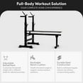 thumbnail image 2 of LLLLZASD  Steel Weight Bench w/ Squat Rack in Multiple Colors, 400 lb User Capacity - Foldable Home Gym Equipment for Range of Workouts w/ 6-Position Barbell Holder & Adjustable Seat and Recliner, 2 of 9