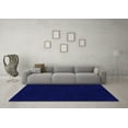 thumbnail image 3 of Ahgly Company Machine Washable Indoor Square Abstract Blue Modern Area Rugs, 8' Square, 3 of 4