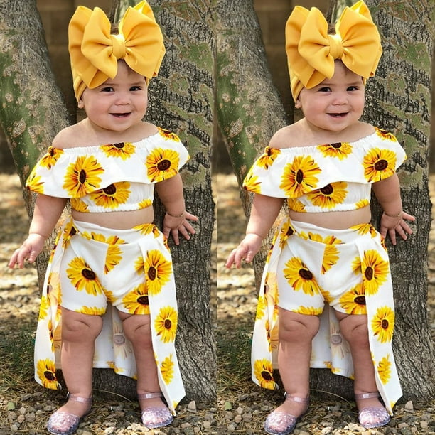 toddler girl sunflower outfit