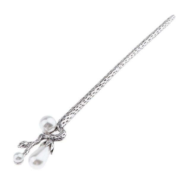 Pin de moño de horquil de palillos de pelo de palillo de pelo de pers de flor de Zulema Palillo para el cabello para mujeres