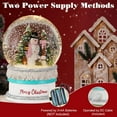 thumbnail image 5 of Musical Christmas Snow Globe, Lighted Cake Base and Snowman with Formal Hat, Swirling Glitters&8 Songs&Timer, Battery Operated Singing Snow Lantern for Home Decor Xmas Gift, 5 of 7