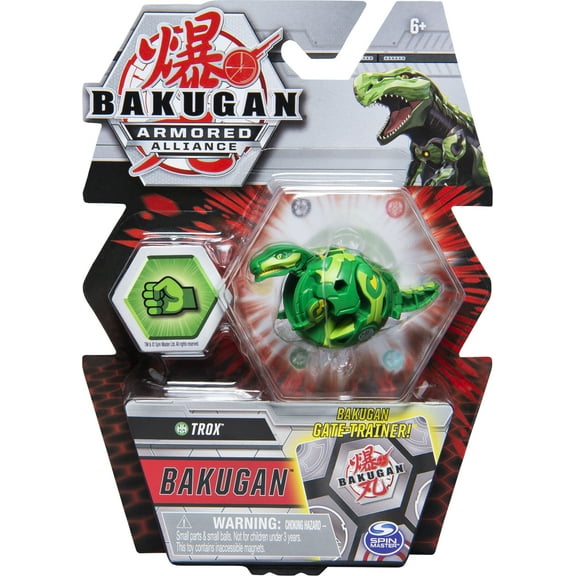 Bakugan, Trox, 2-inch Tall Armored Alliance Collectible Action Figure and Trading Card