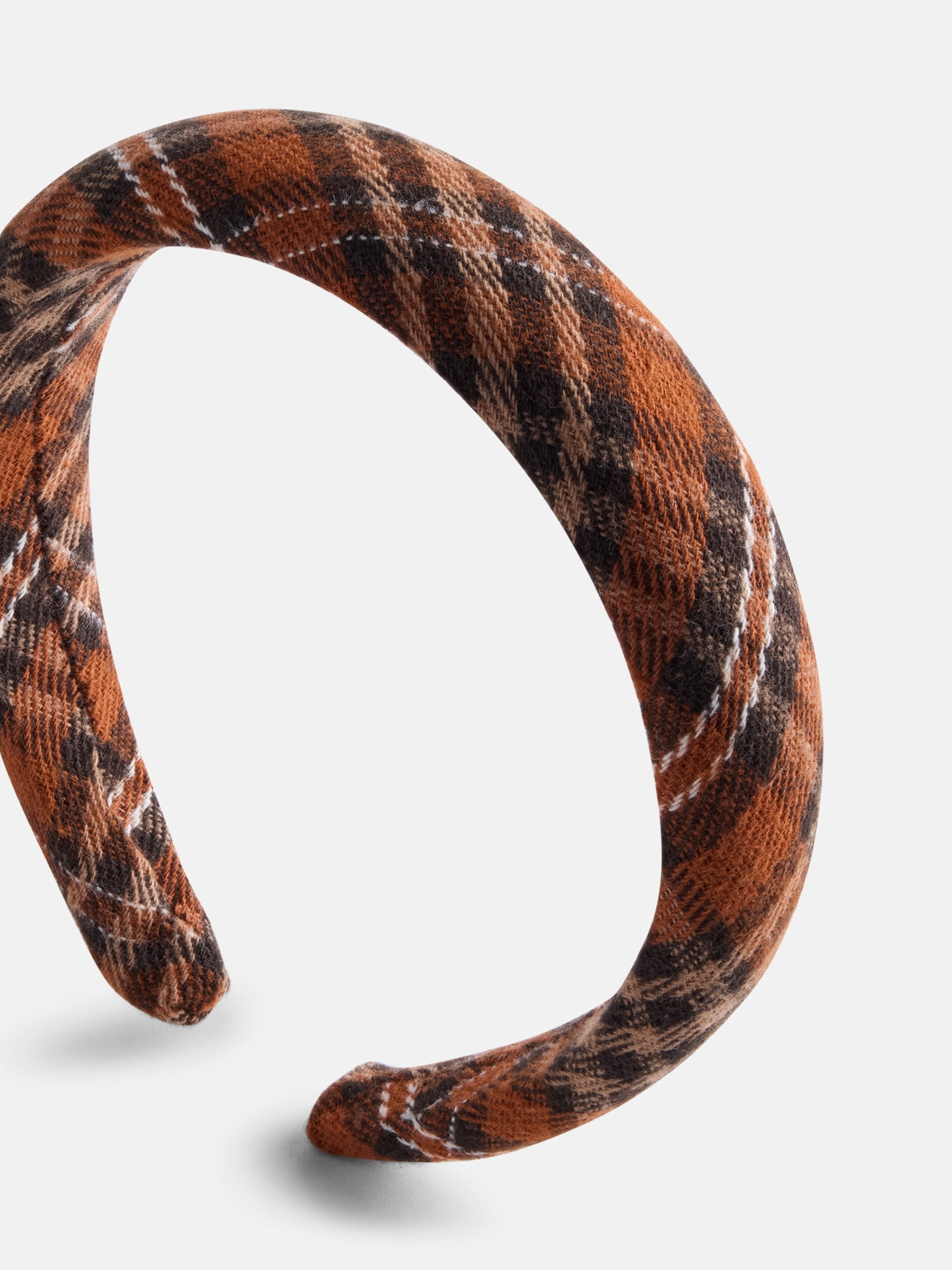 Way To Celebrate Women's Plaid Headband, Brown