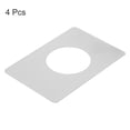 thumbnail image 3 of Unique Bargains 2 Set 130x90mm Stainless Steel Door Knob Reinforcement Plate Kit, Silver, 3 of 6