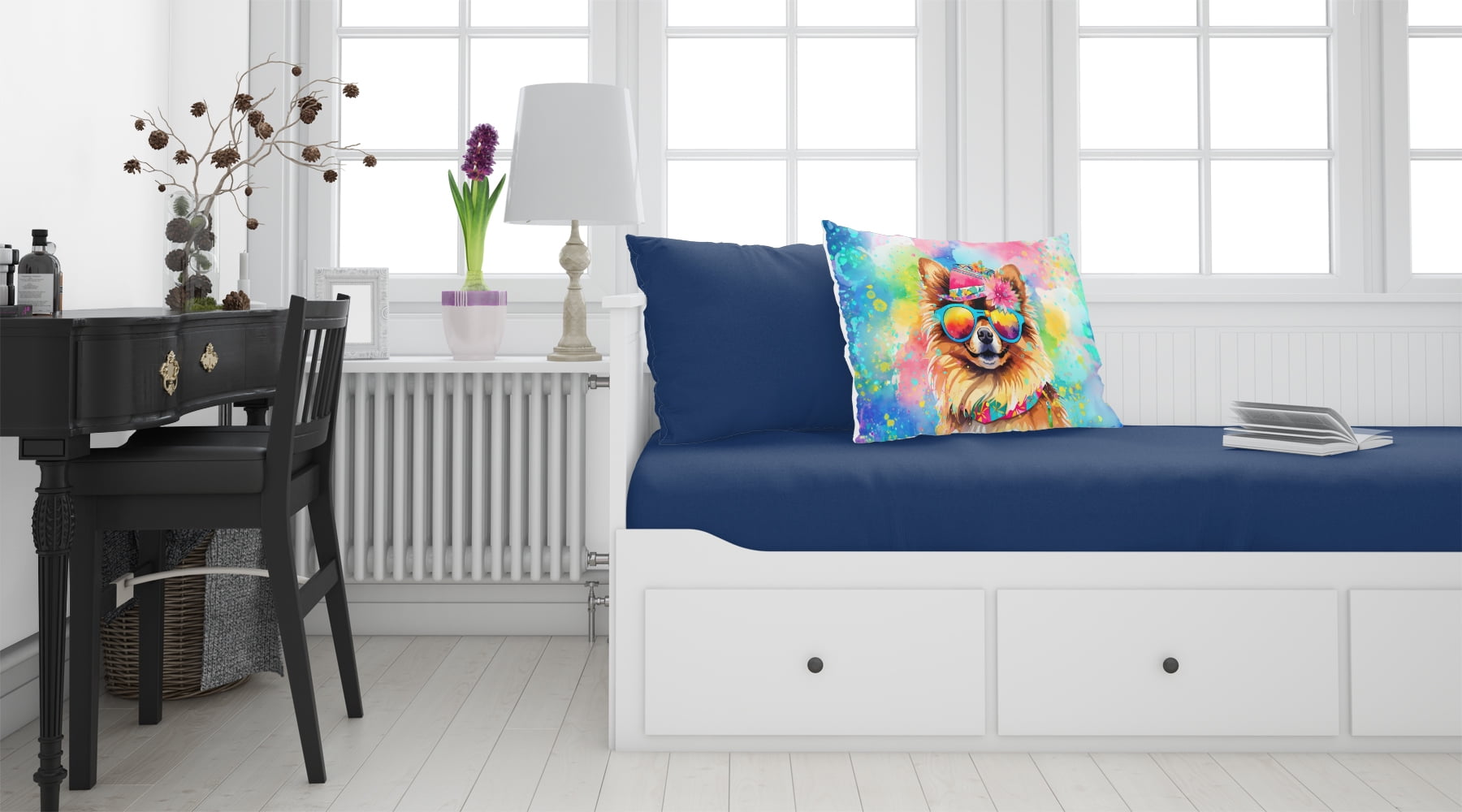 Carolines Treasures DAC2538PILLOWCASE 0.15 x 20.5 x 30 in. Pomeranian Hippie Dawg Standard Pillowcase