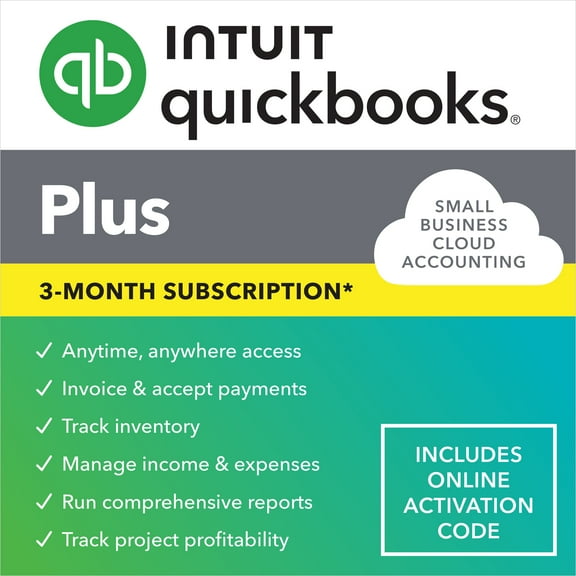 Intuit Quickbooks Online Plus 2024 3-Month Subscription