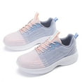 thumbnail image 4 of Big Size Women's Lightweight Walking Sneakers Casual Lace Up Flats Tennis Athletic Running Fashion Sport Shoes for Girls, 4 of 14