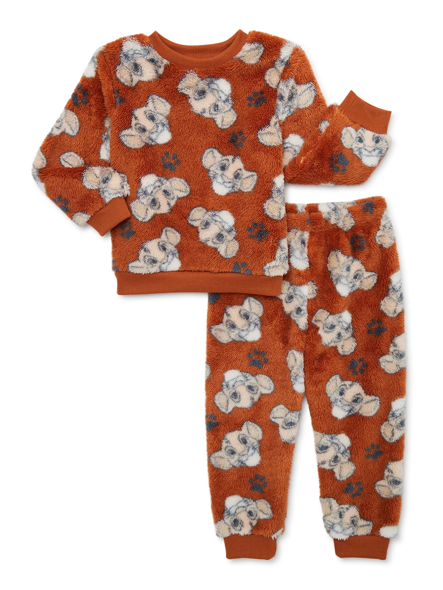 Disney Lion King Baby and Toddler Boy or Girl Sherpa Sweatshirt and Jogger Outfit Set, 2 Piece, Sizes 0/3 Months to 5T