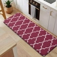 thumbnail image 5 of Burgundy Geometric Quatrefoil Pattern Kitchen Rug Mat,Kitchen Runner Rugs Non Skid Washable,Decorative Kitchen Floor Mats for Kitchen,Sink,Laundry,17"x47.2", 5 of 7