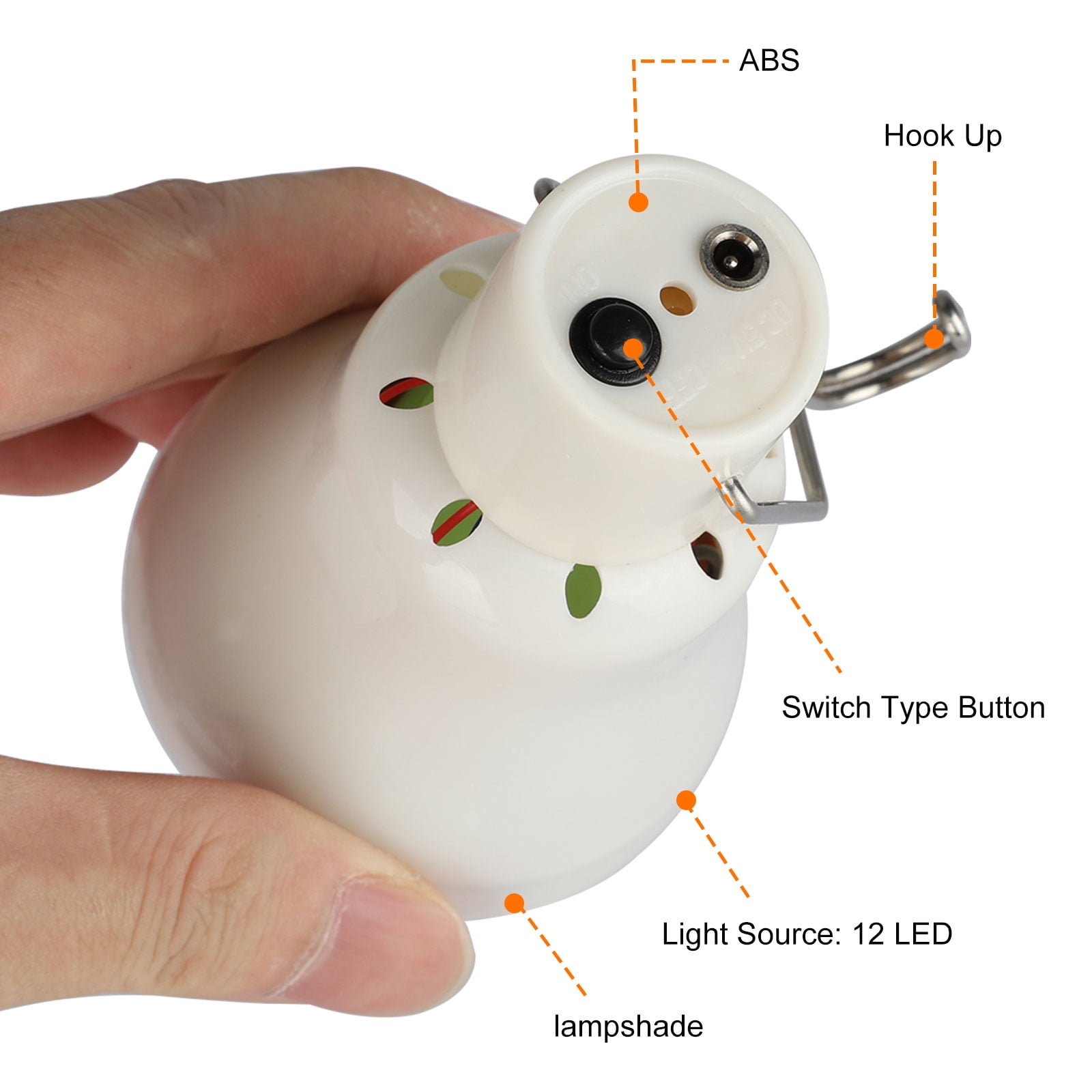2pcs Portable Solar Powered LED Bulb Lights, TSV Outdoor Solar Energy Lamp Lighting for Home Fishing Camping Tent Emergency, 3W Rechargeable Light