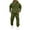 Army Green, variant on Men's Fleece-Lined Thermal Two-Piece Tracksuit Set, Solid Color Hoodie with Cargo Joggers and Elastic Waist for Casual Outdoor Activities and Winter Sports,Army Green,L