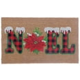 thumbnail image 1 of Coir Door Mat Plaid Noel - Poinsettia, 1 of 3