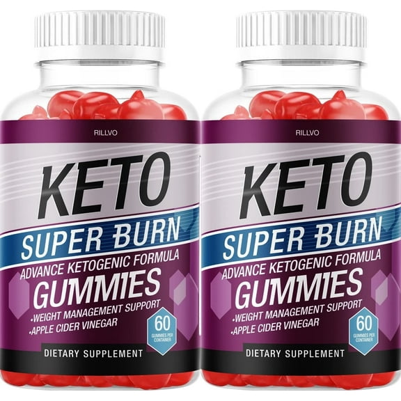 2 Pack Keto SuperBurn Gummies ACV Gummies with Apple Cider Vinegar Gummy 120 Gummies