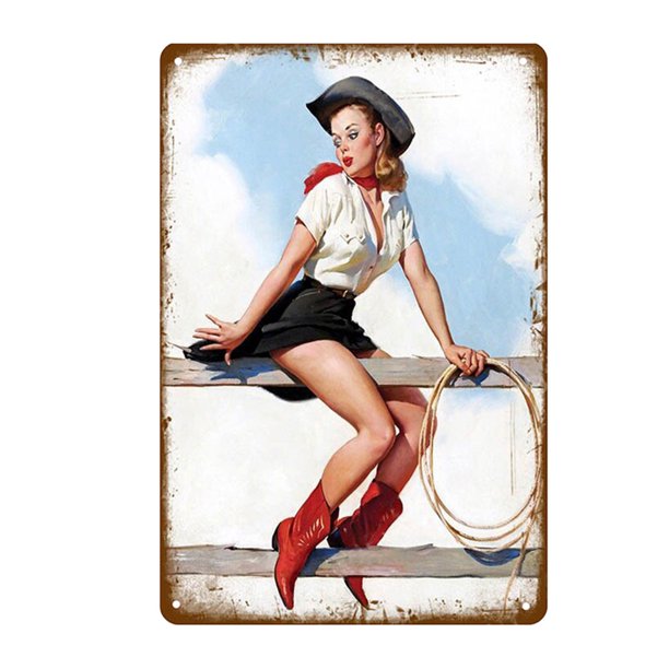 Vintage Metal Tin Sign placa pared persona carteles hierro pintura para Bar hogar Tmvgtek Para estrenar